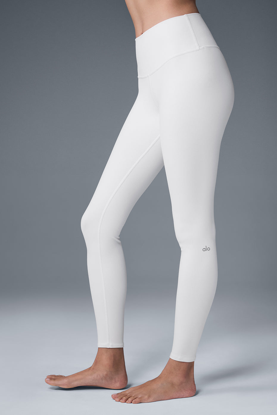 High-Waist Airbrush Legging - White--3