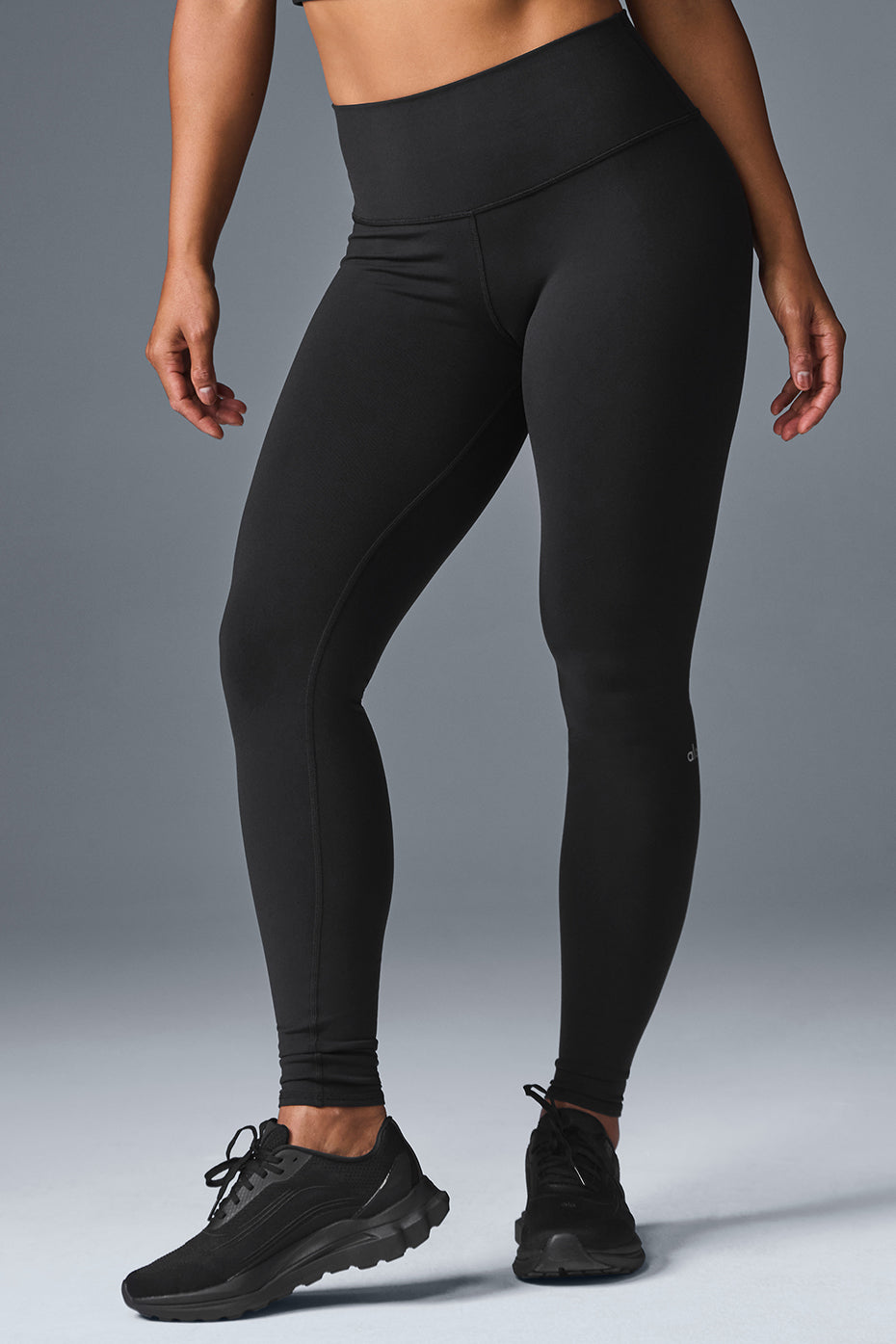 High-Waist Airbrush Legging - Black--1