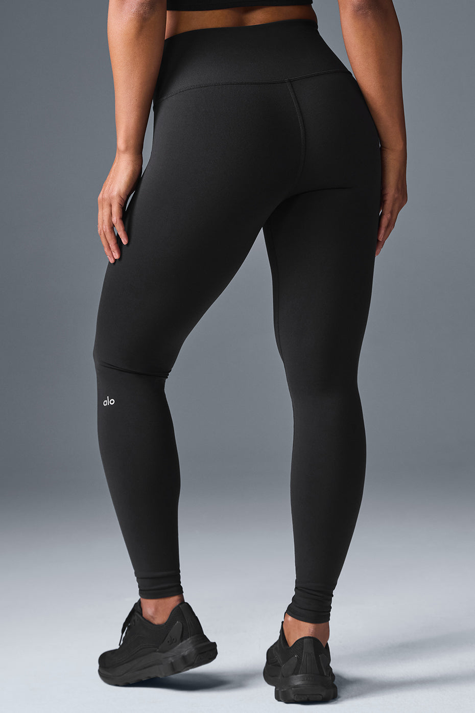 High-Waist Airbrush Legging - Black--2