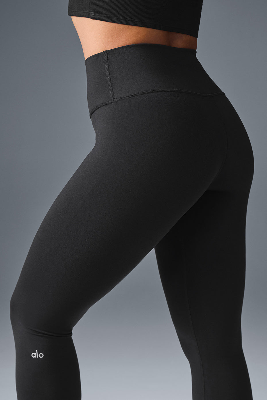 High-Waist Airbrush Legging - Black--3