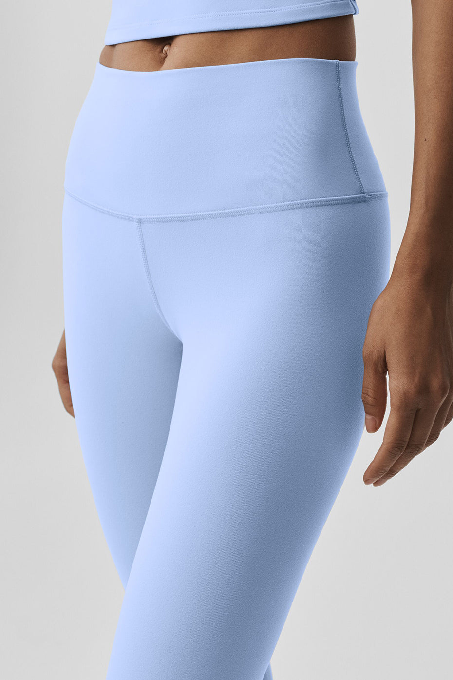 High-Waist Airbrush Legging - Light Provence Blue--2