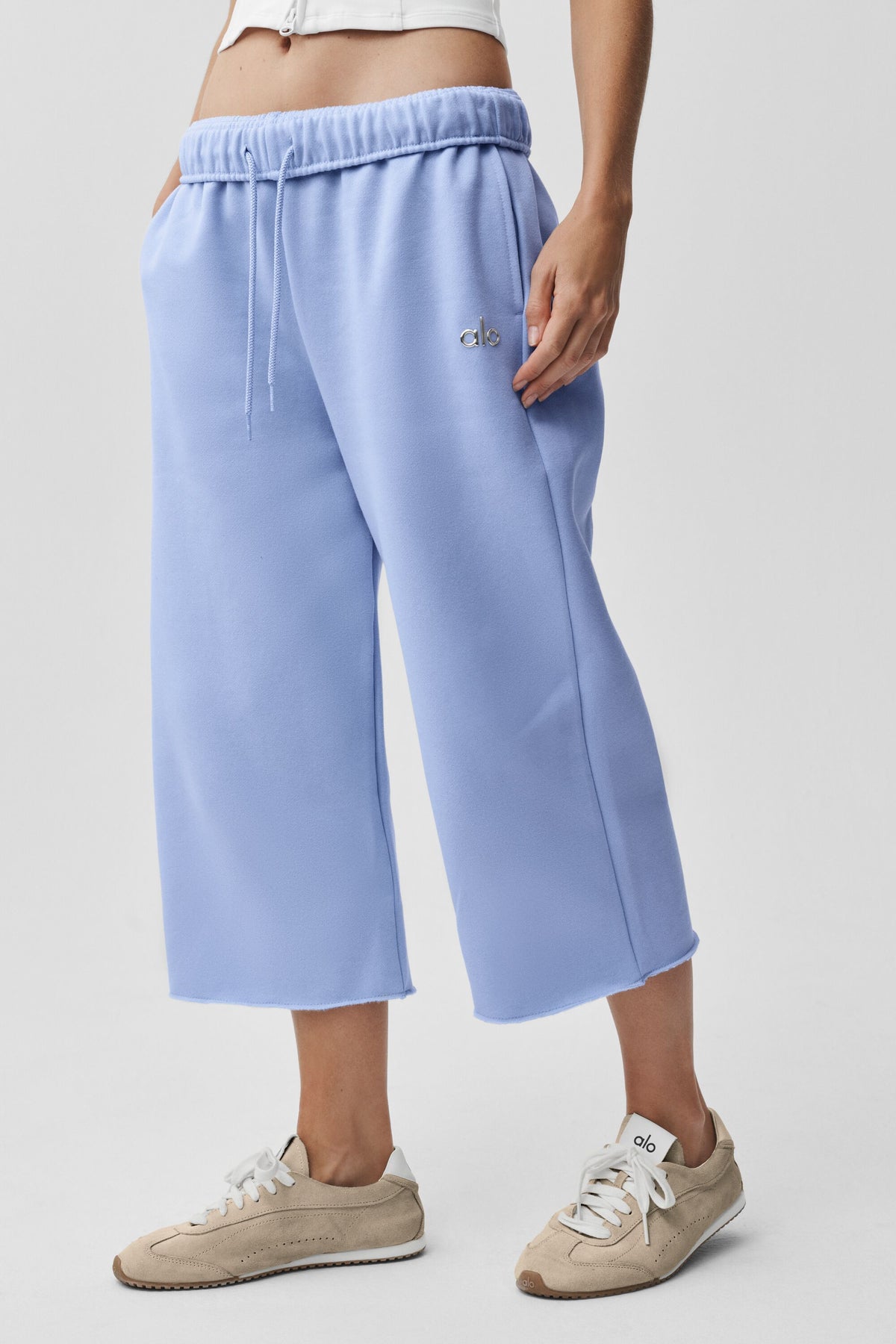Accolade Cutoff Sweatpant - Light Provence Blue--0