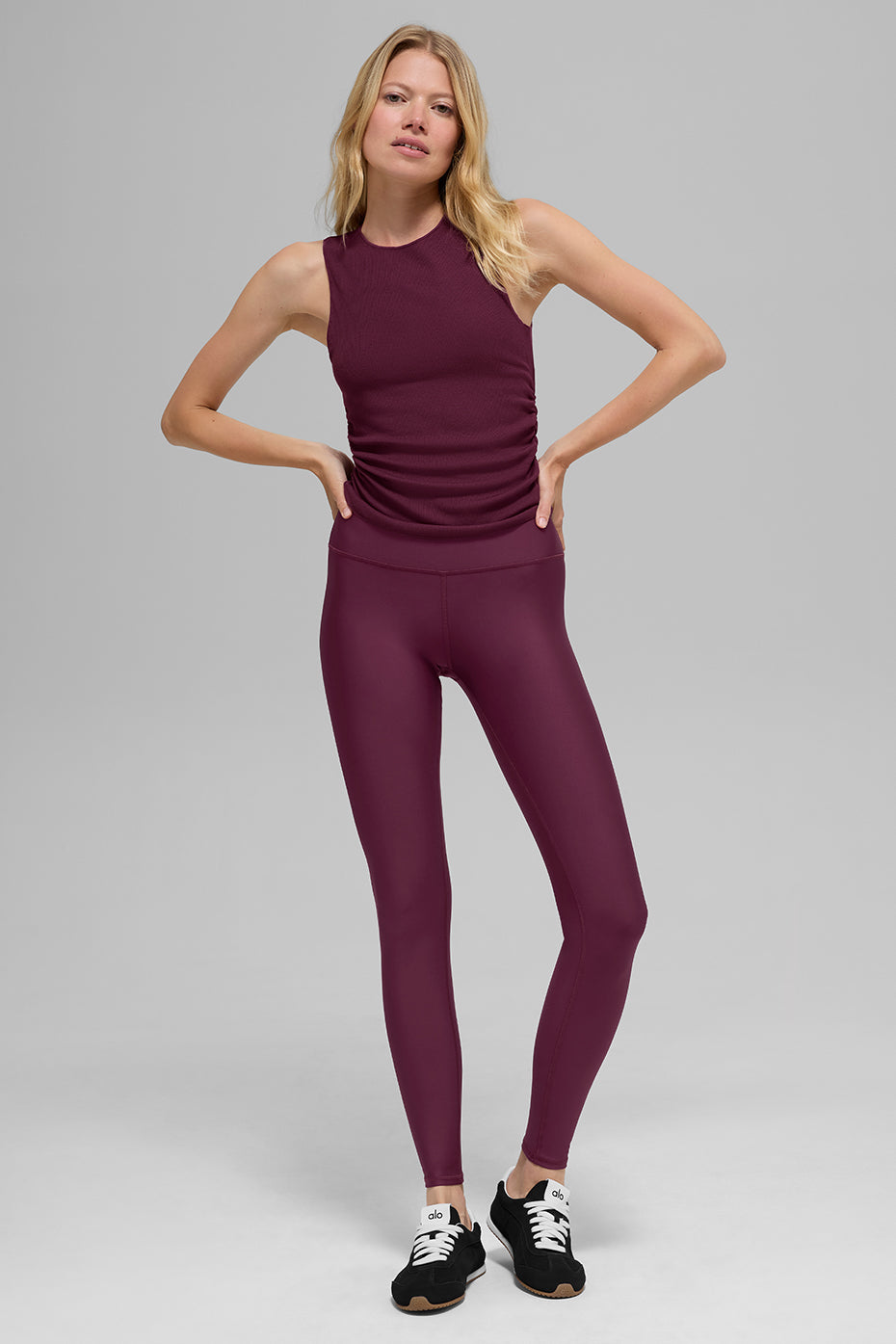 High-Waist Airlift Legging - Burgundy--5