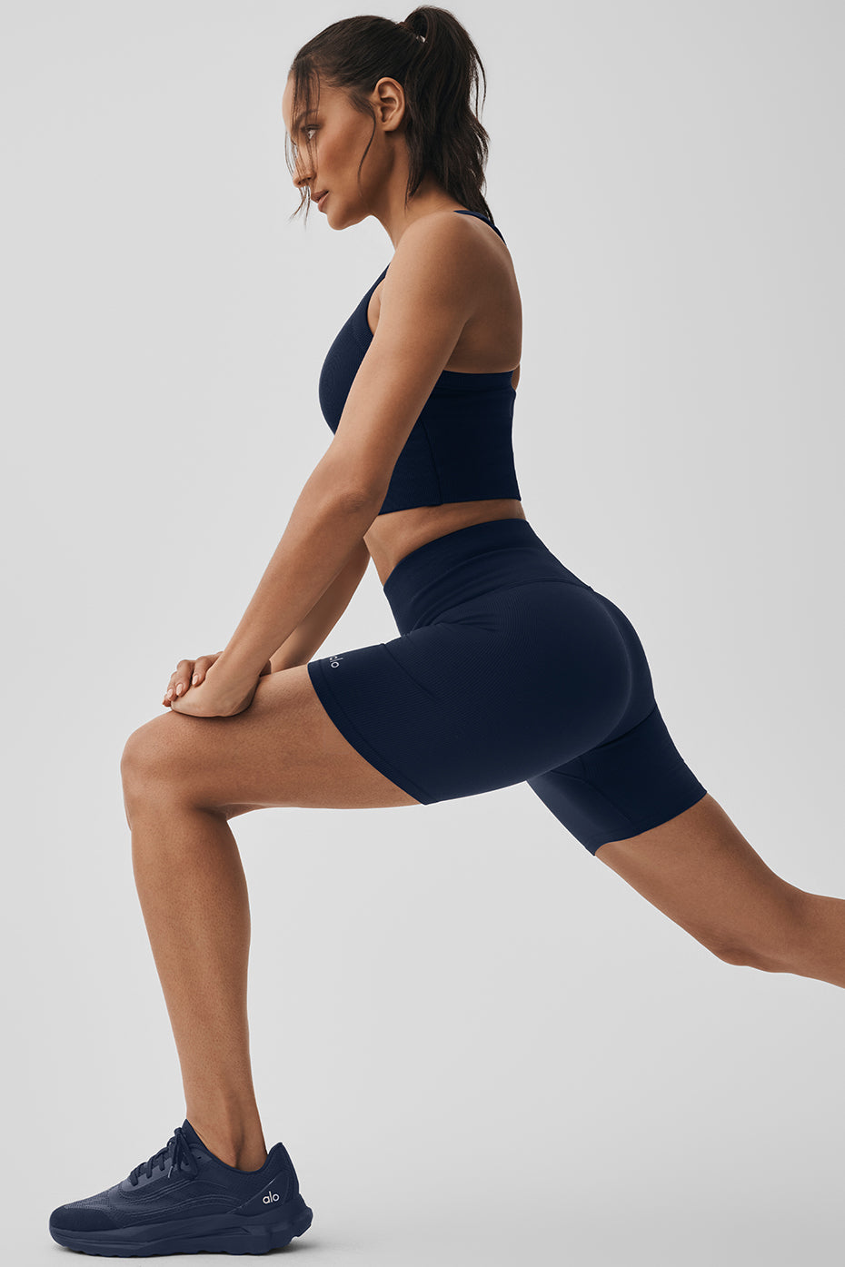 5" Seamless Ribbed Favorite Short - Navy--3