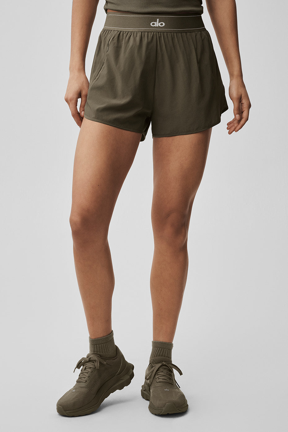 Match Point Short - Olive Tree--3
