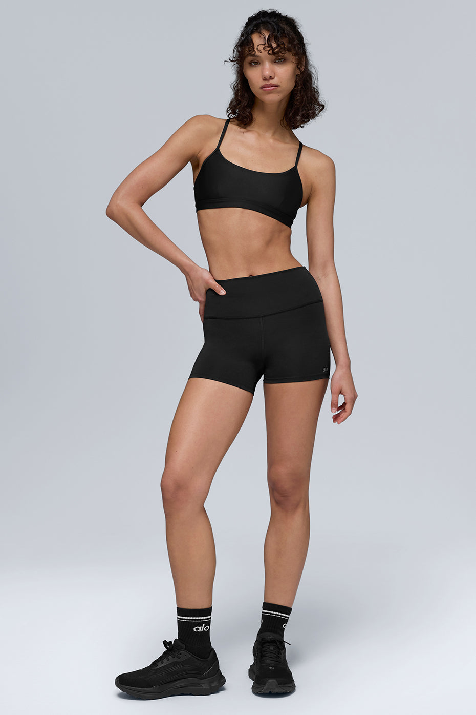 3" High-Waist Airlift Short - Black--4