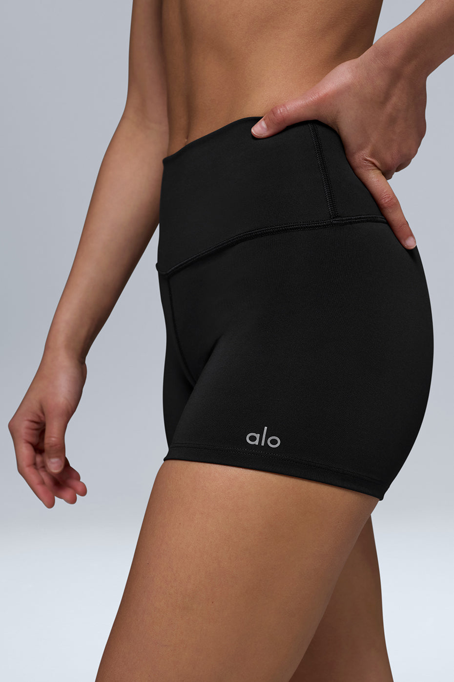 3" High-Waist Airlift Short - Black--3