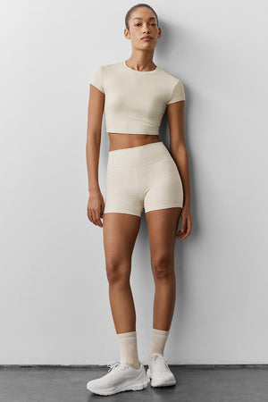 3" Alosoft High-Waist Carefree Short - Oatmeal Heather