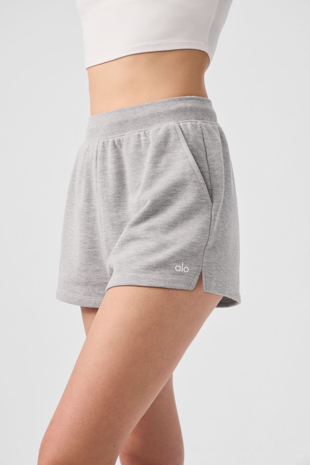 Low Key Sweat Short - Athletic Heather Grey--2