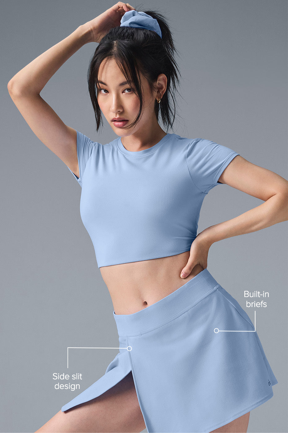 Alosoft Backspin Skirt - Seashell Blue--1