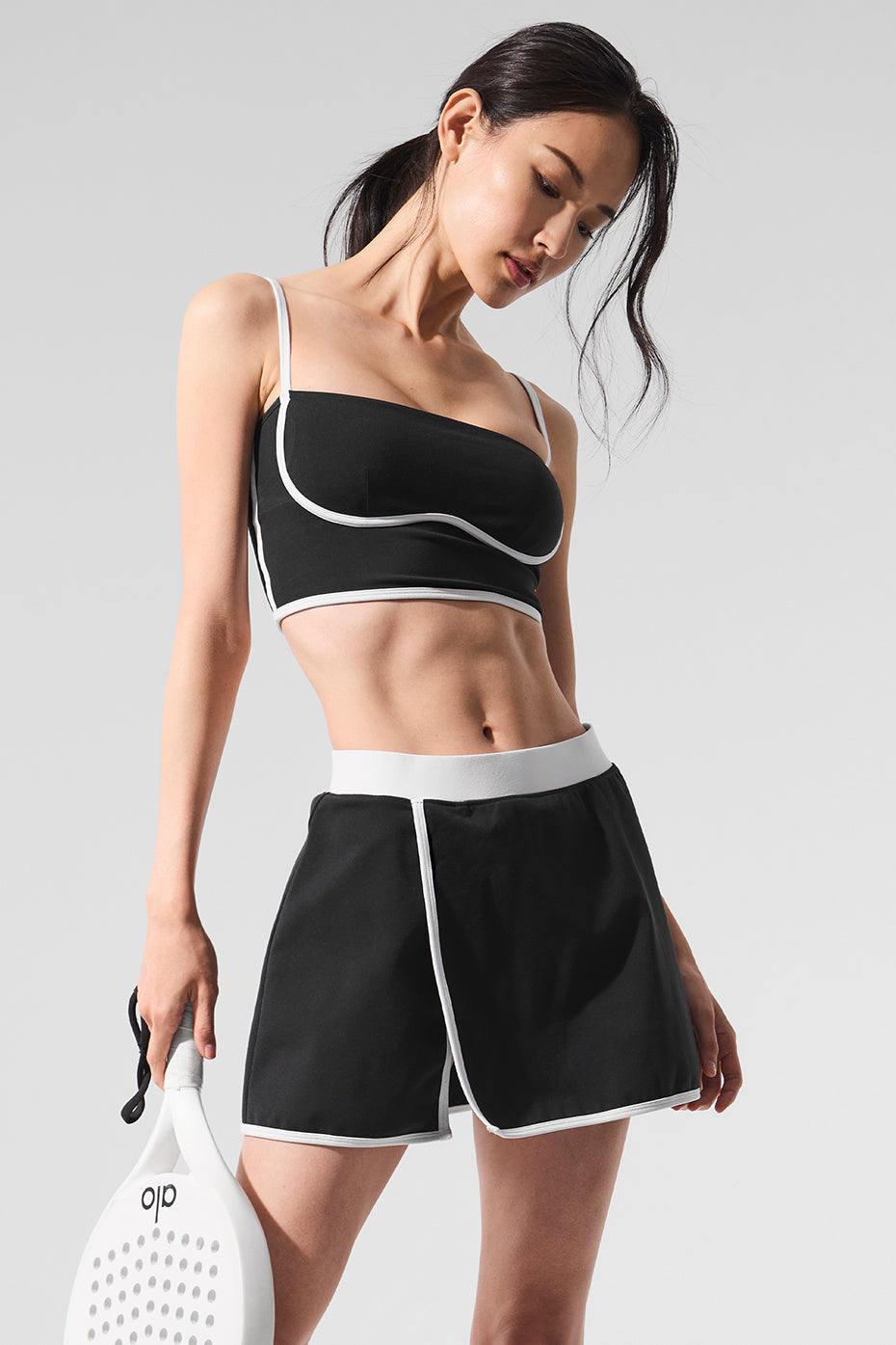 Airbrush Streamlined Skirt - Black/White--3