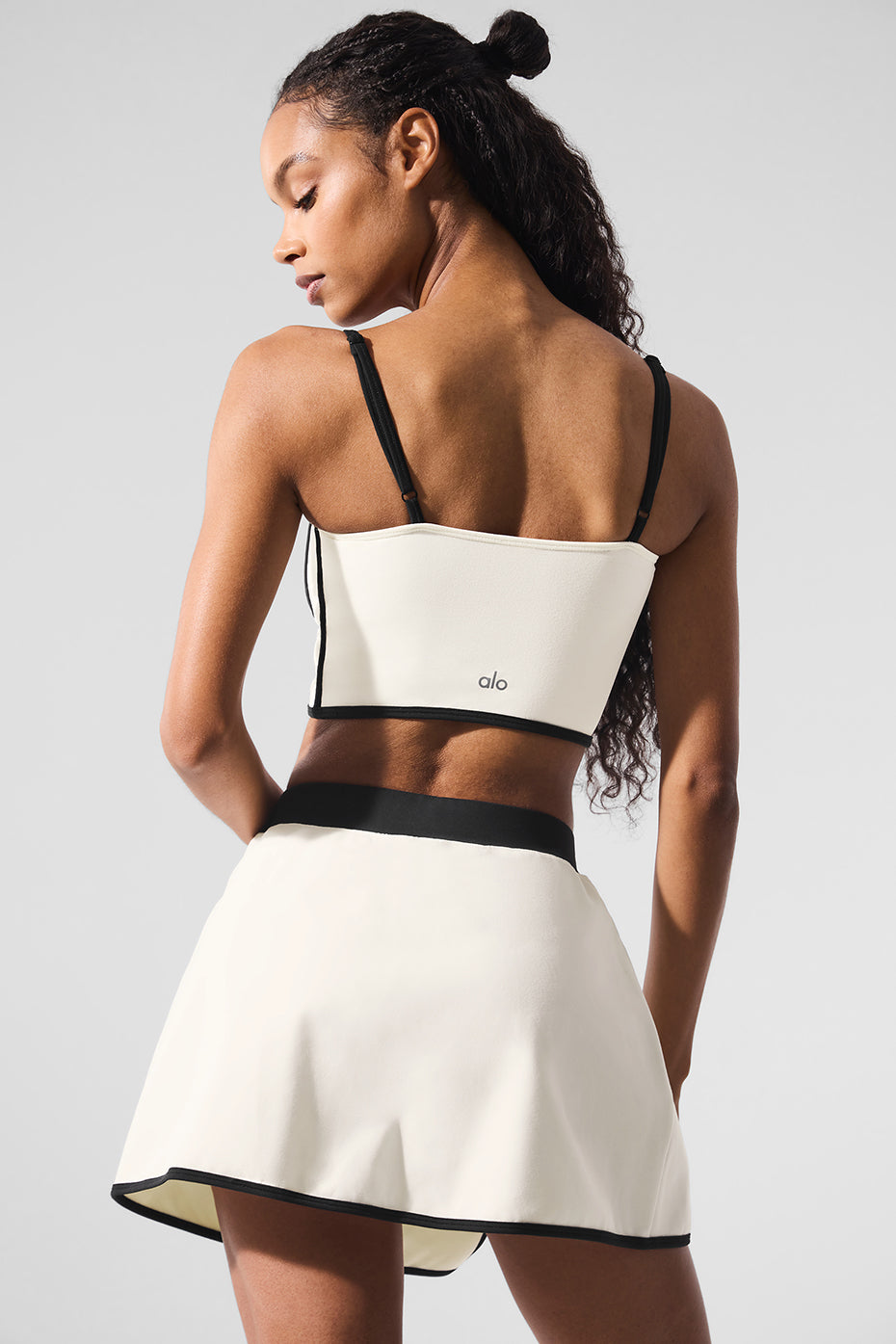 Airbrush Streamlined Bra Tank - Ivory/Black--2