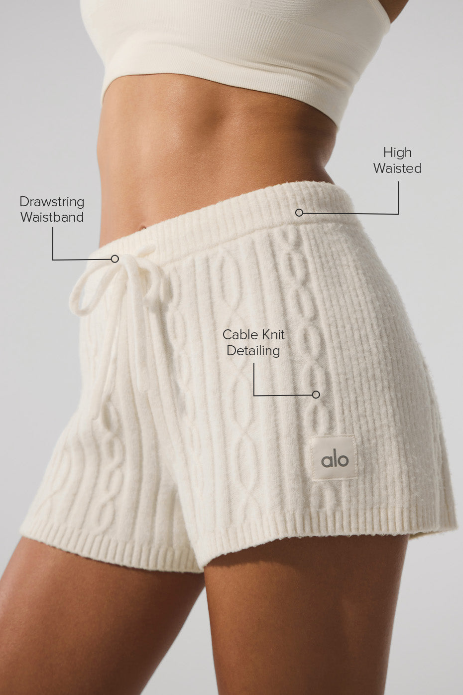 Cable Knit Winter Bliss Short - Ivory--1