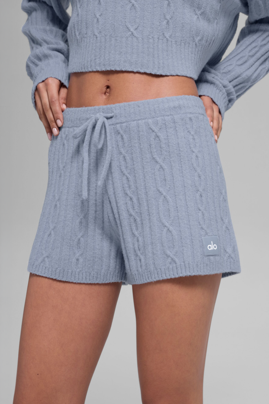 Cable Knit Winter Bliss Short - Winter Frost--4