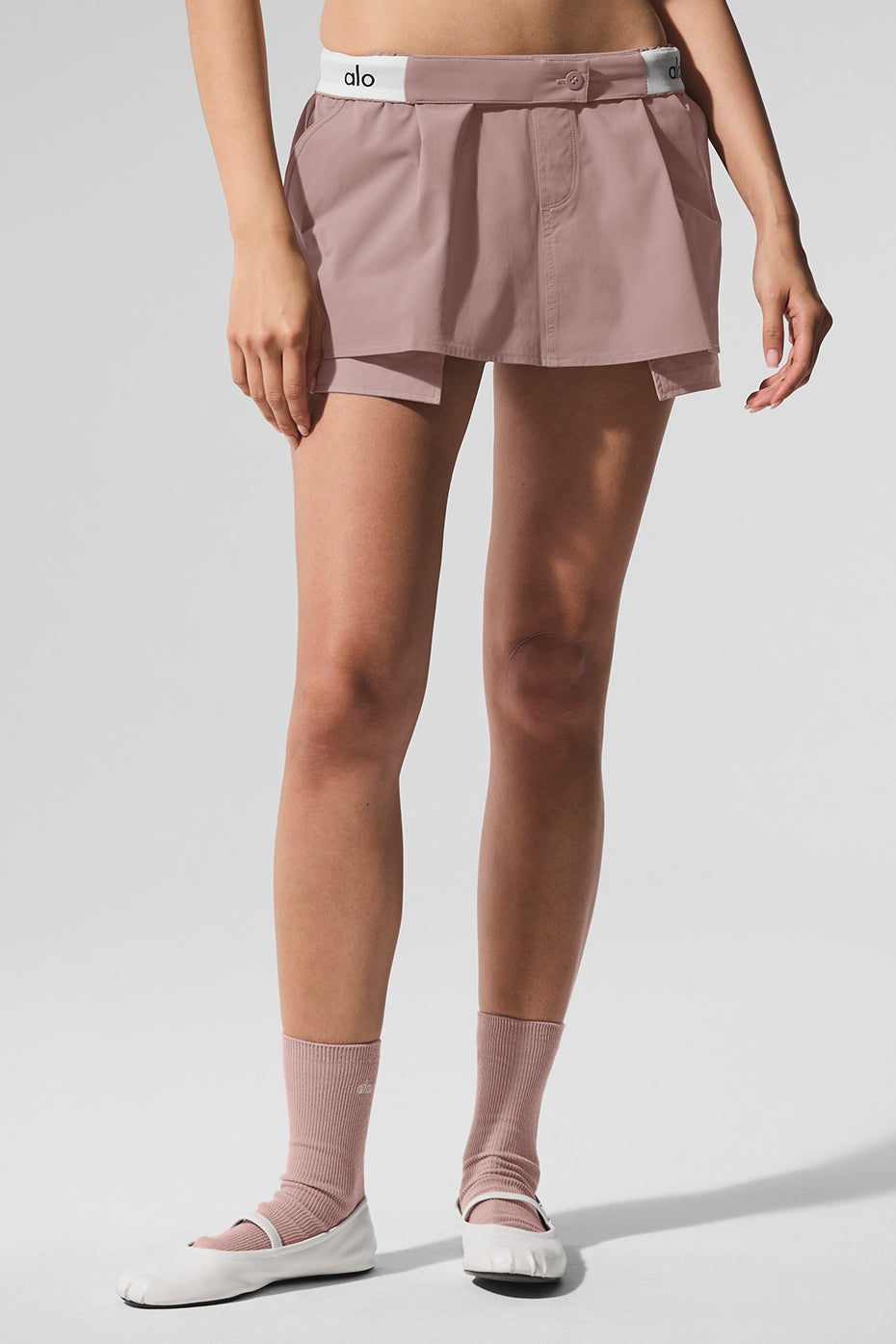 Flip It Mini Skort - Taupe--4