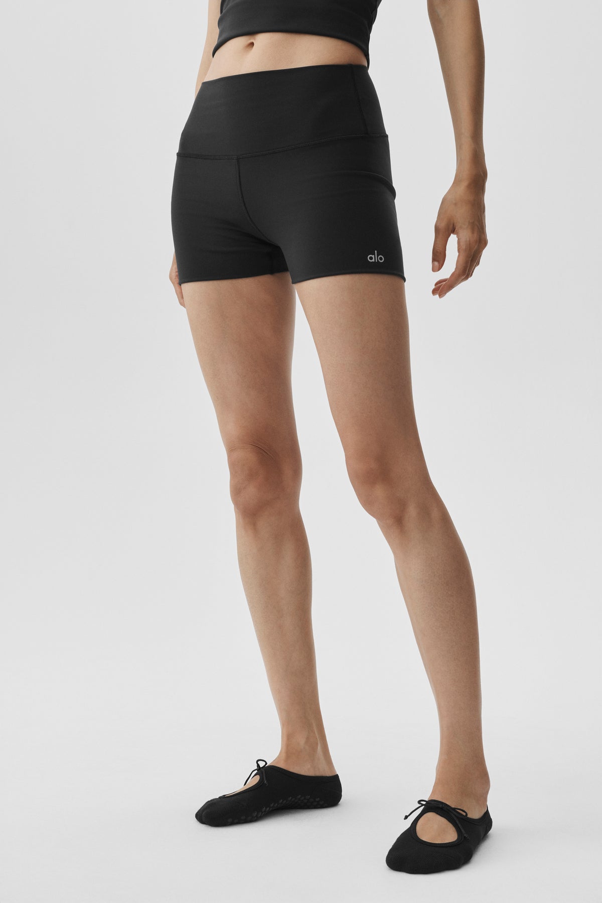 3" ALO Softsculpt High-Waist Precision Short - Black--2