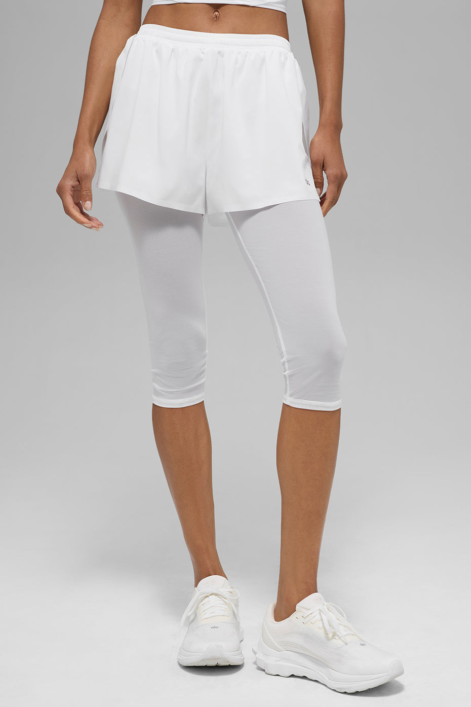 Mesh Front Runner 2 In 1 Short - White--0