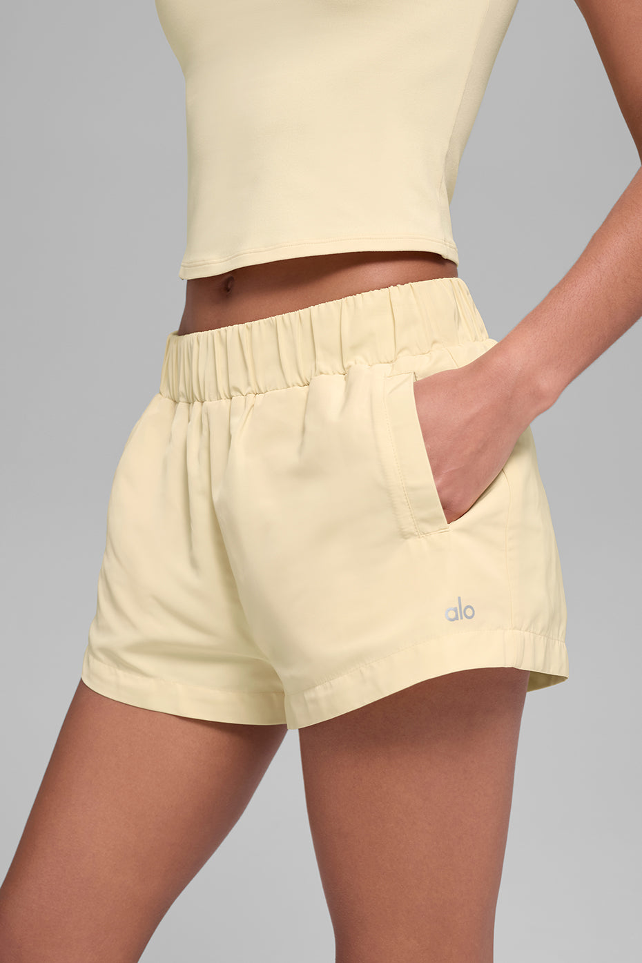 High-Waist Socialite Short - Candlelight Yellow--1