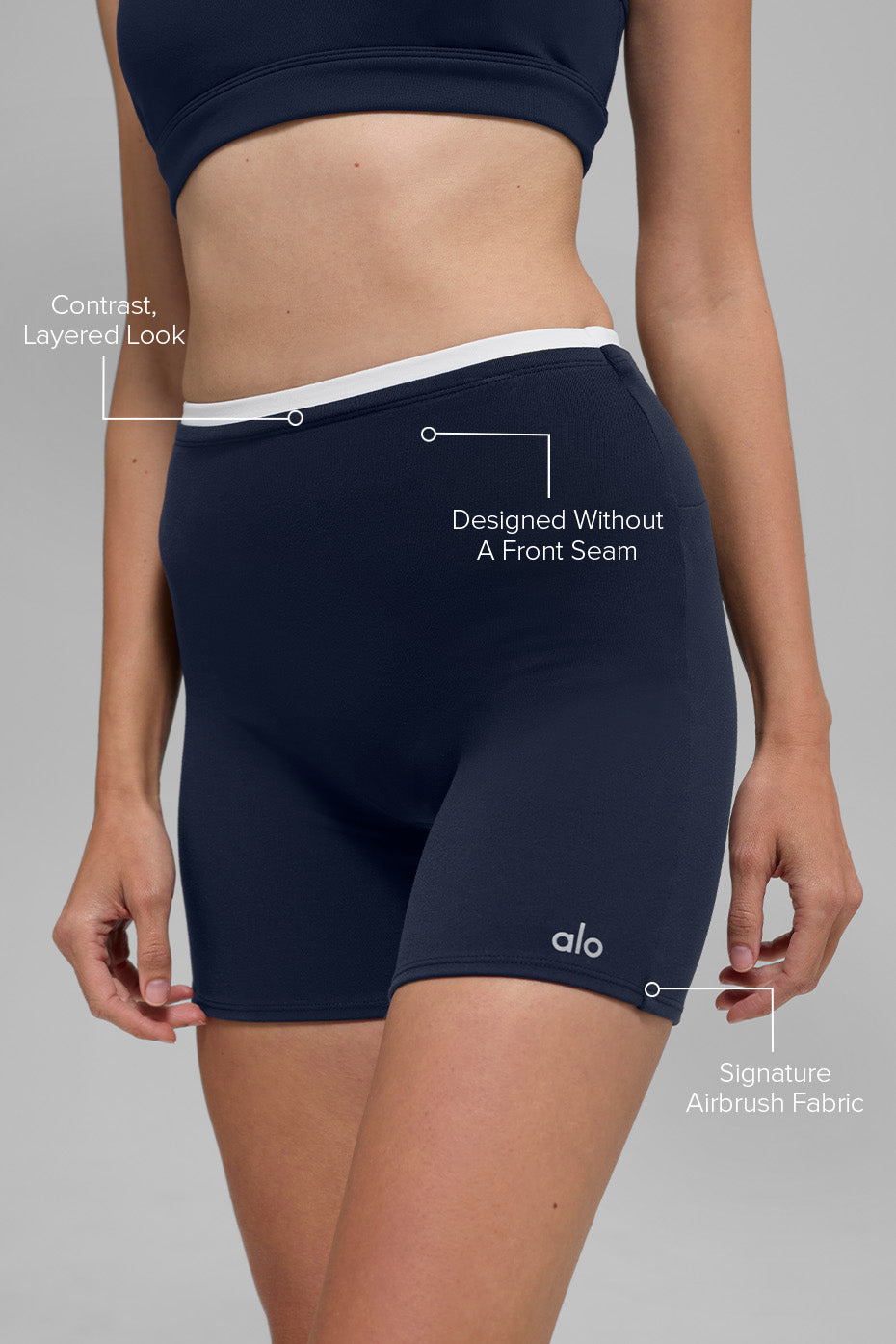 5" Airbrush Double Up Short - Navy/White--1