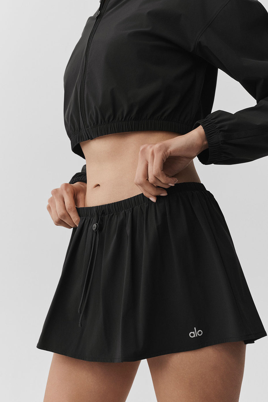 Breezy Tennis Skirt - Black--2