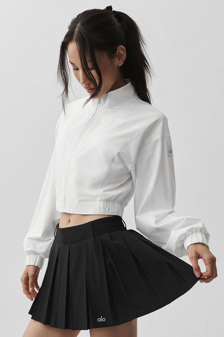Rally Tennis Skirt - Black--3
