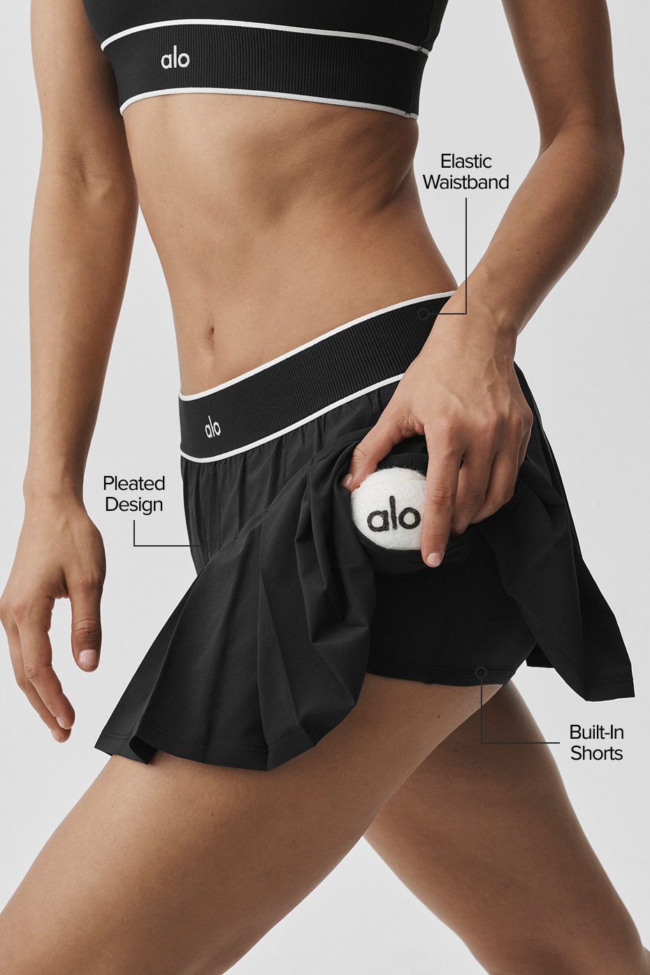 Low-Rise Amp It Up Tennis Skirt - Black--1