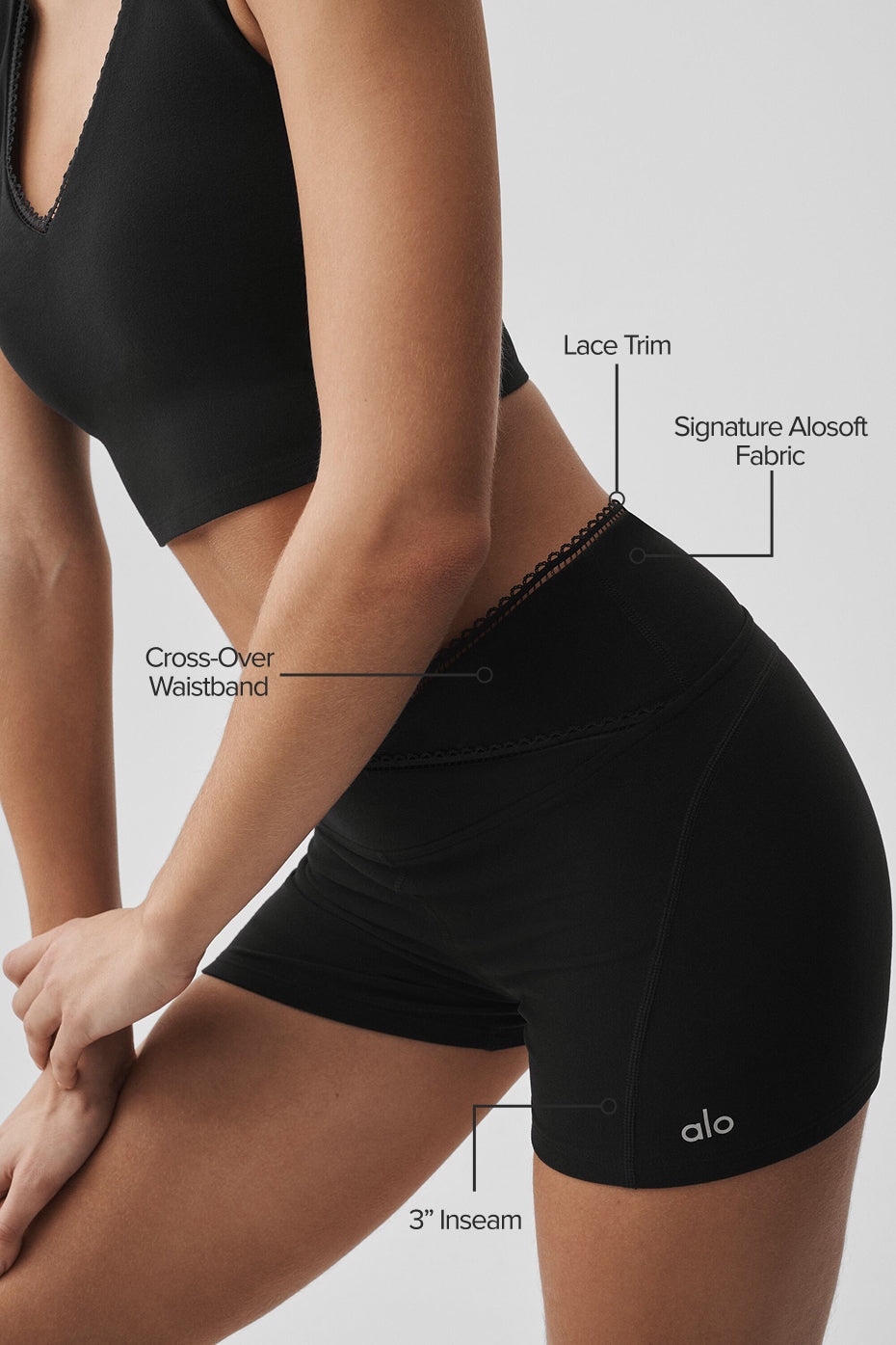 3" Alosoft Affection Short - Black--1