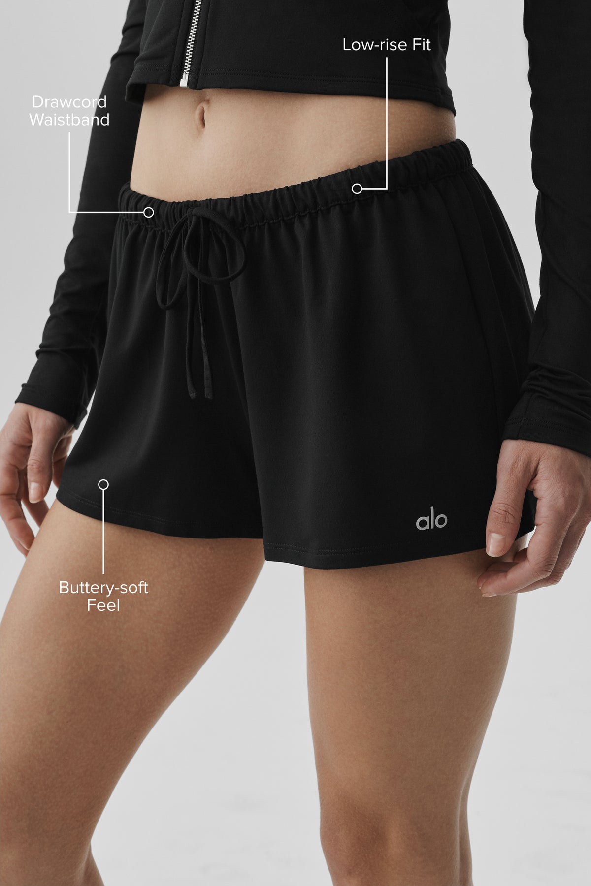 Alosoft Low-Rise Finesse Short - Black--1