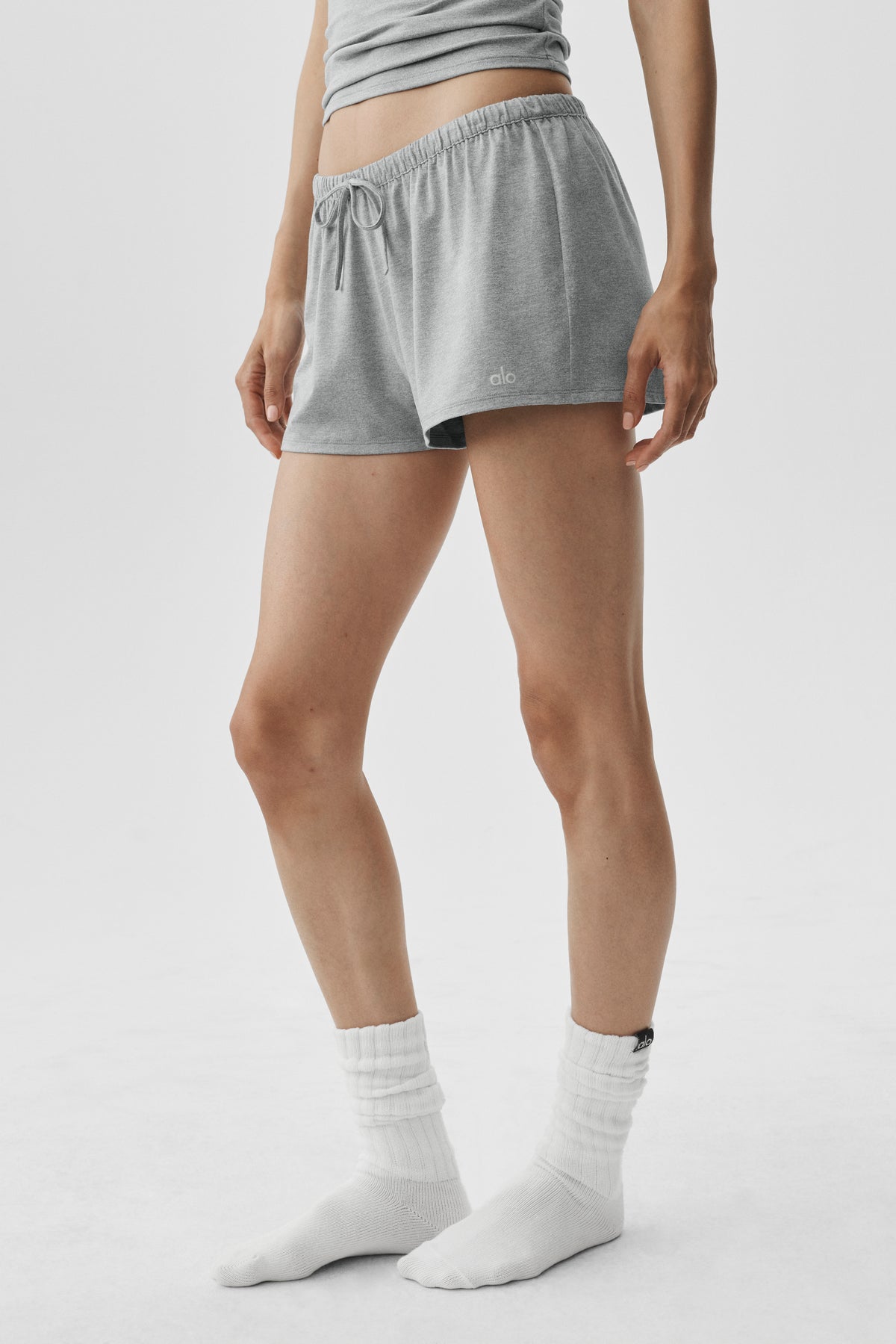 Alosoft Low-Rise Finesse Short - Vintage Athletic Heather--0