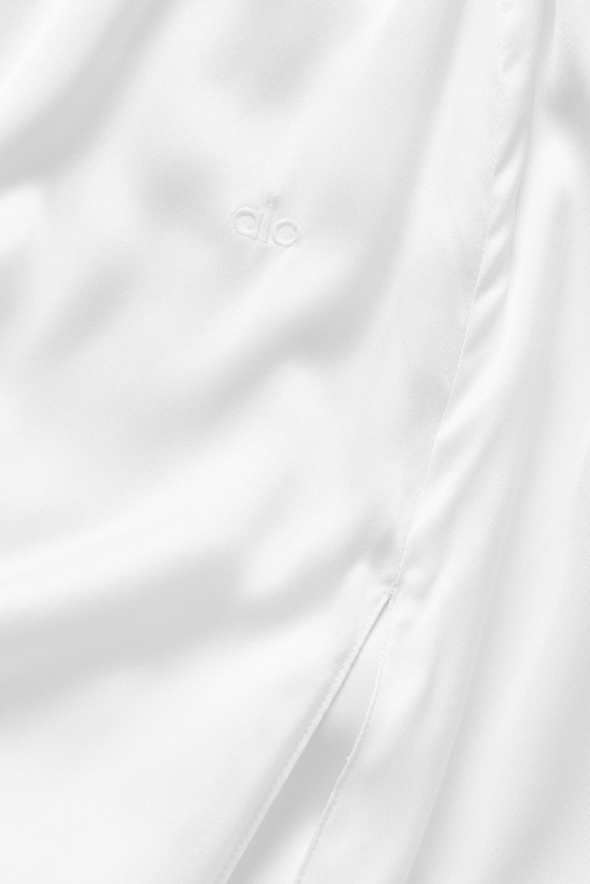 Silk Blend Low-Rise Radiance Long Skirt - White--4