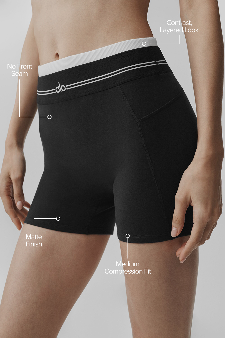 Airbrush High-Waist Better Together Short - Black/White--1
