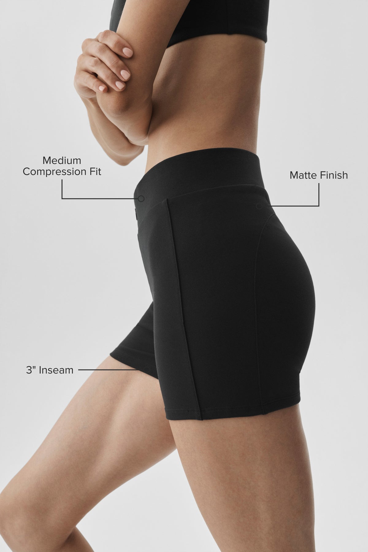 3" Airbrush High-Waist Aura Short - Black--1