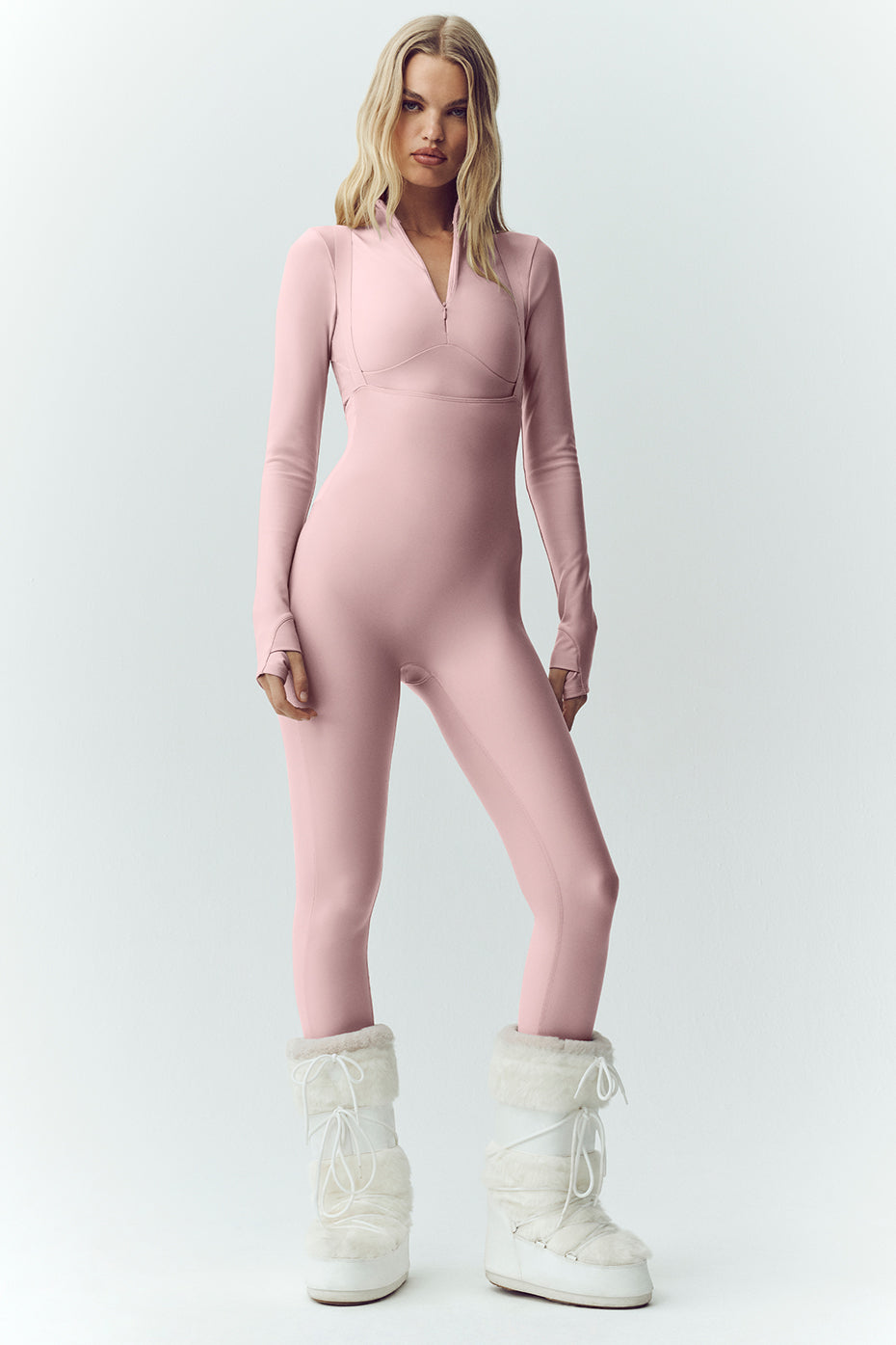 Airlift Winter Warm Ski Time Bib - Pink Champagne--0