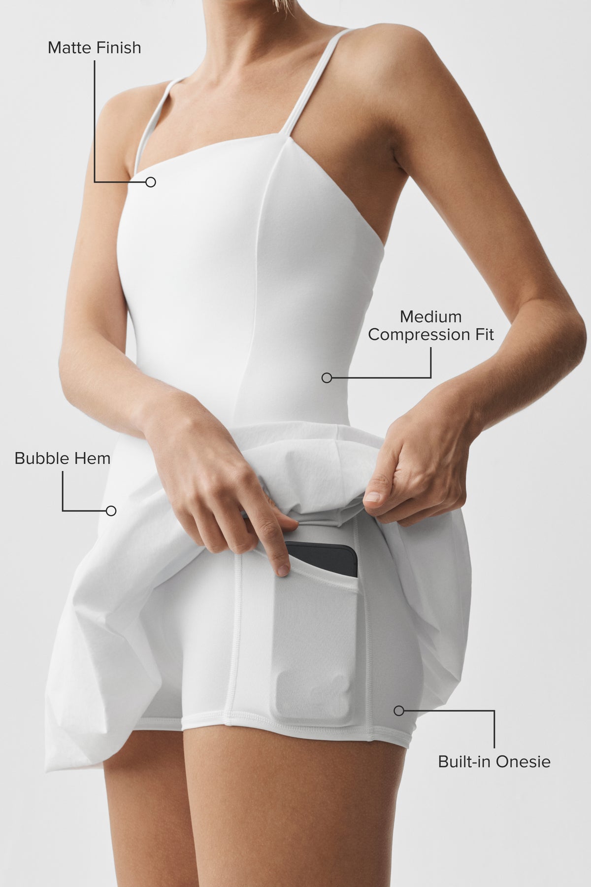 Airbrush Love Match Tennis Dress - White--1