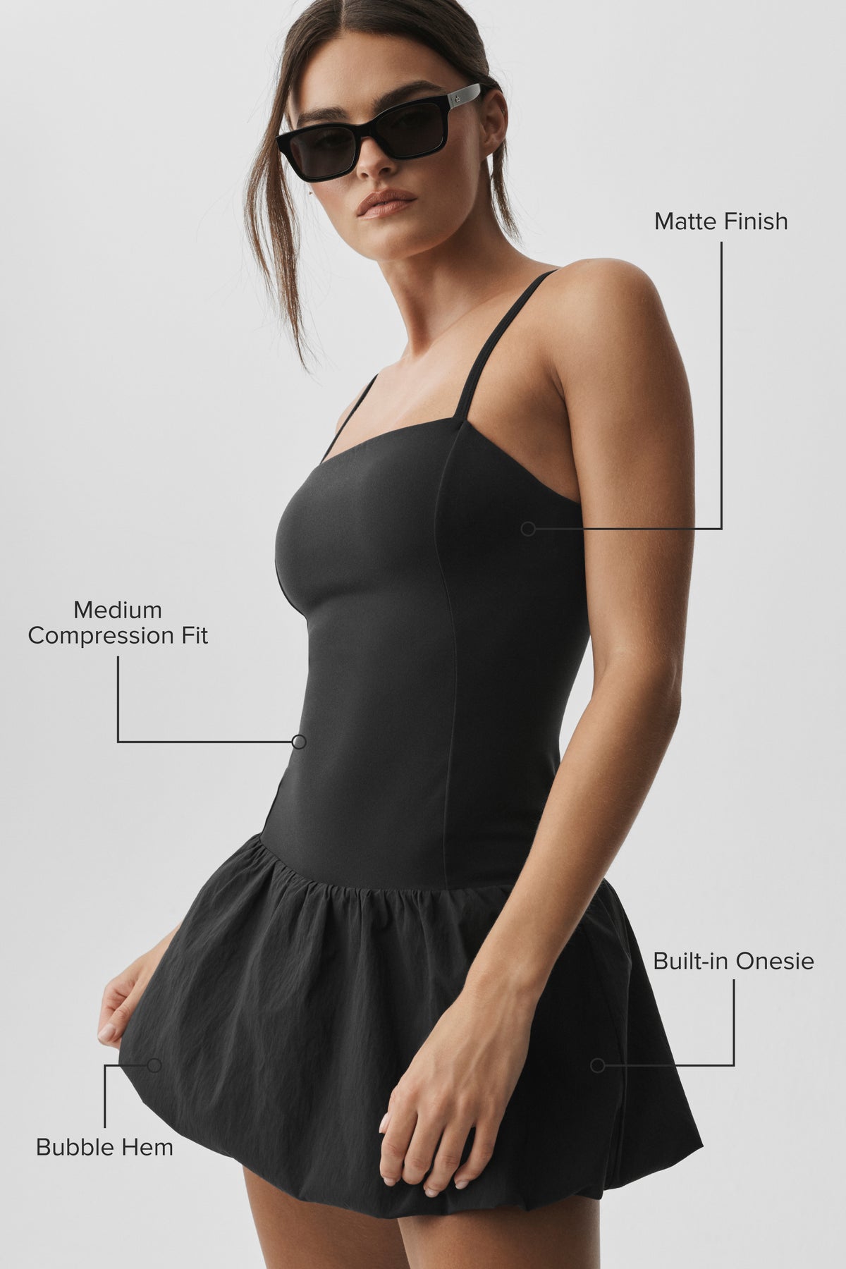 Airbrush Love Match Tennis Dress - Black--1