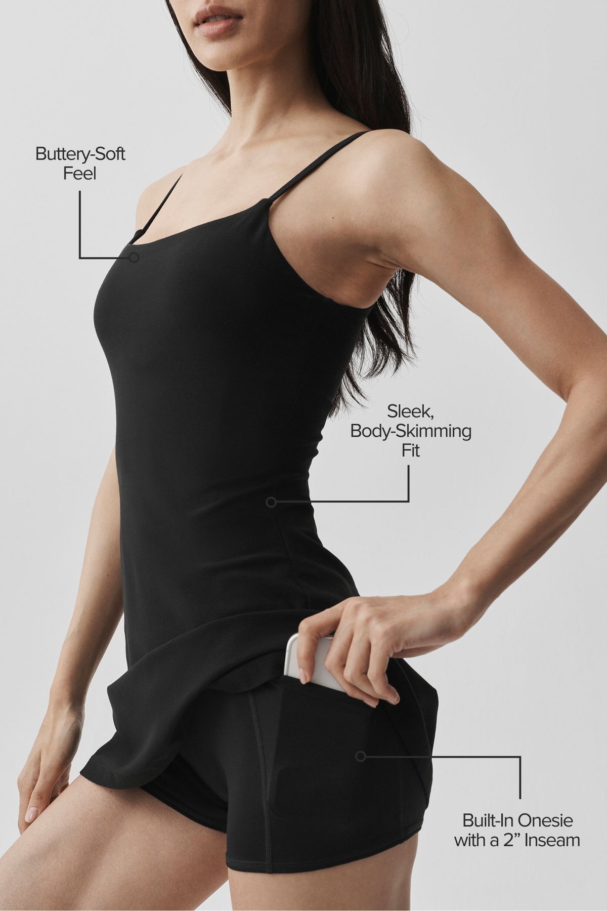 Alosoft Encore Tennis Dress - Black--1