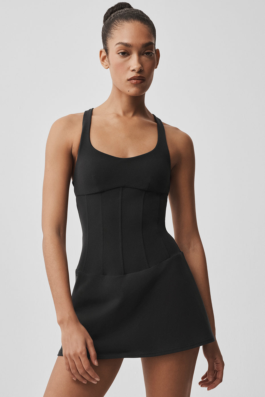 Airbrush Sparks Fly Corset Tennis Dress - Black--2