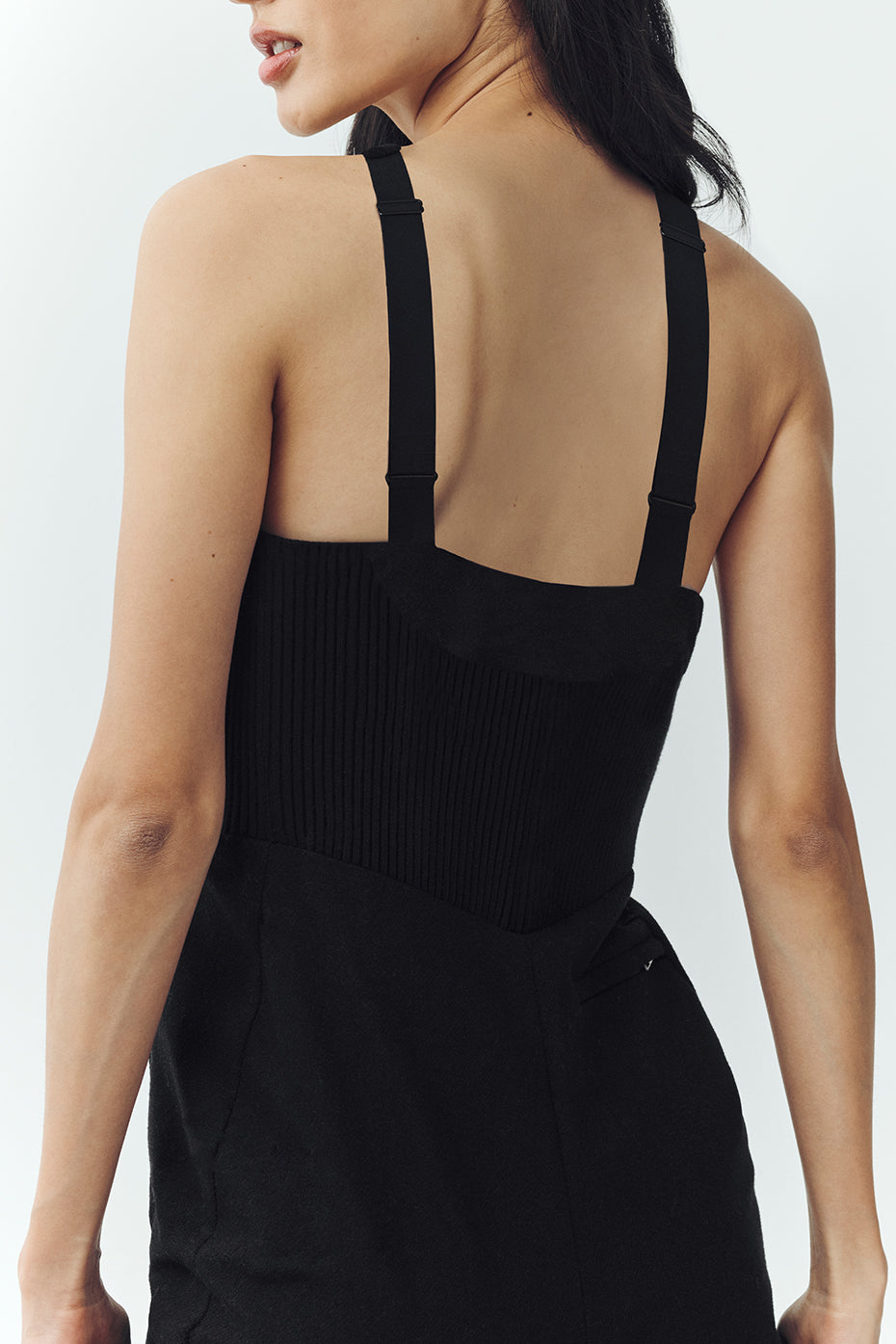 Wool Blend Bunny Slope Bib - Black--1