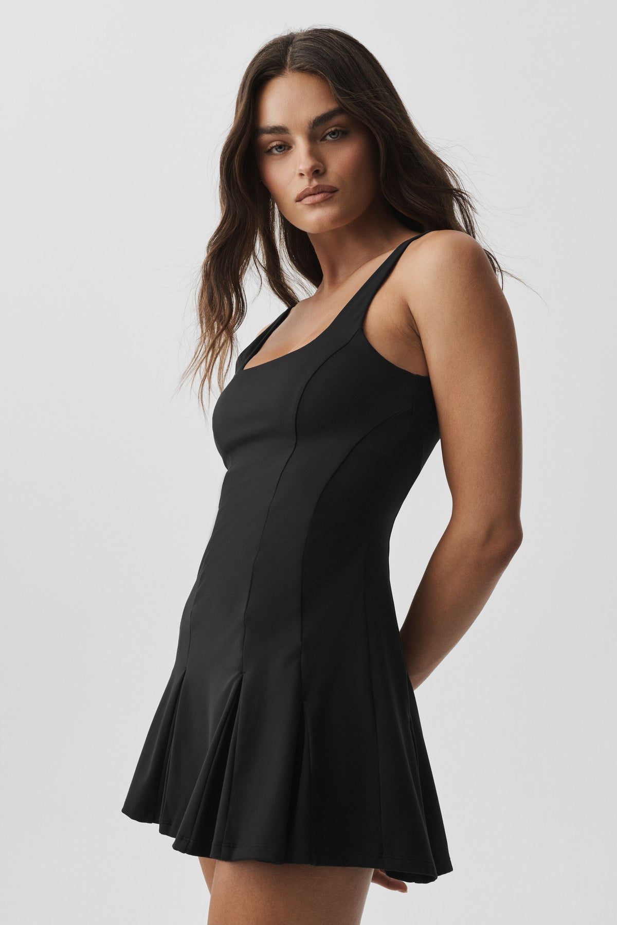 ALO Softsculpt Topspin Tennis Dress - Black--2