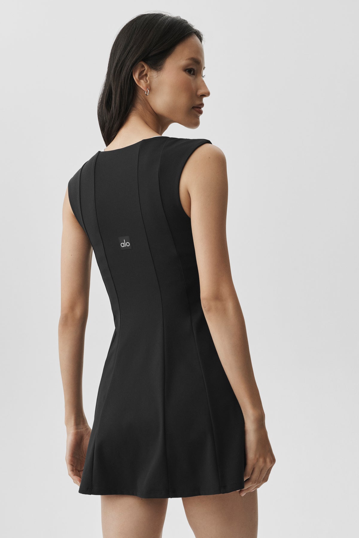 ALO Softsculpt Desire Tennis Dress - Black--3