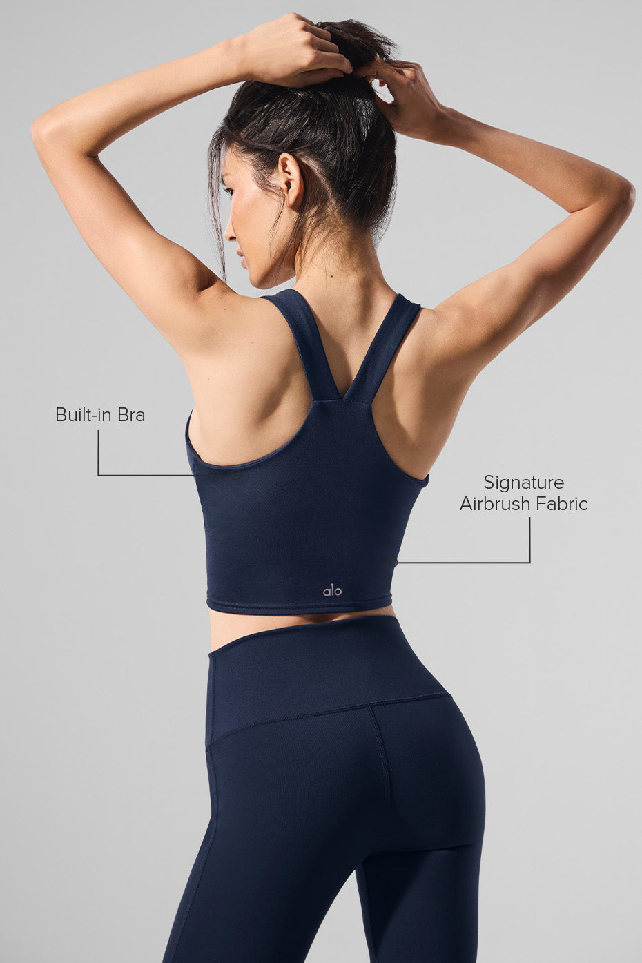 Airbrush Real Bra Tank - Navy--1