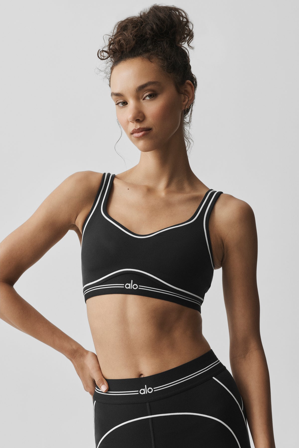 Airbrush Heart Throb Bra - Black/White--2