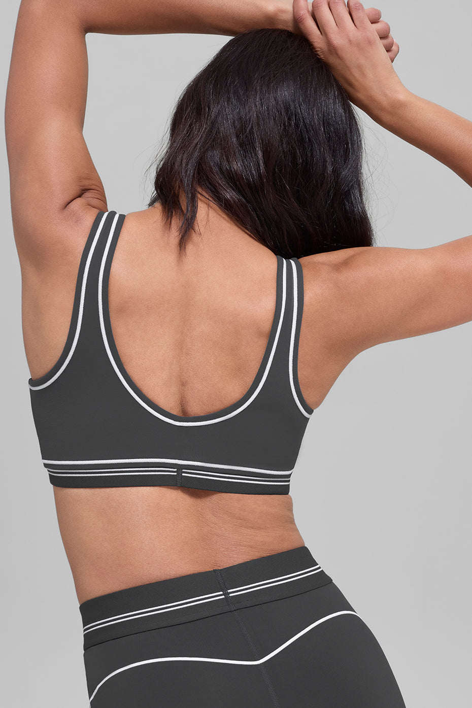 Airbrush Heart Throb Bra - Anthracite/White--3
