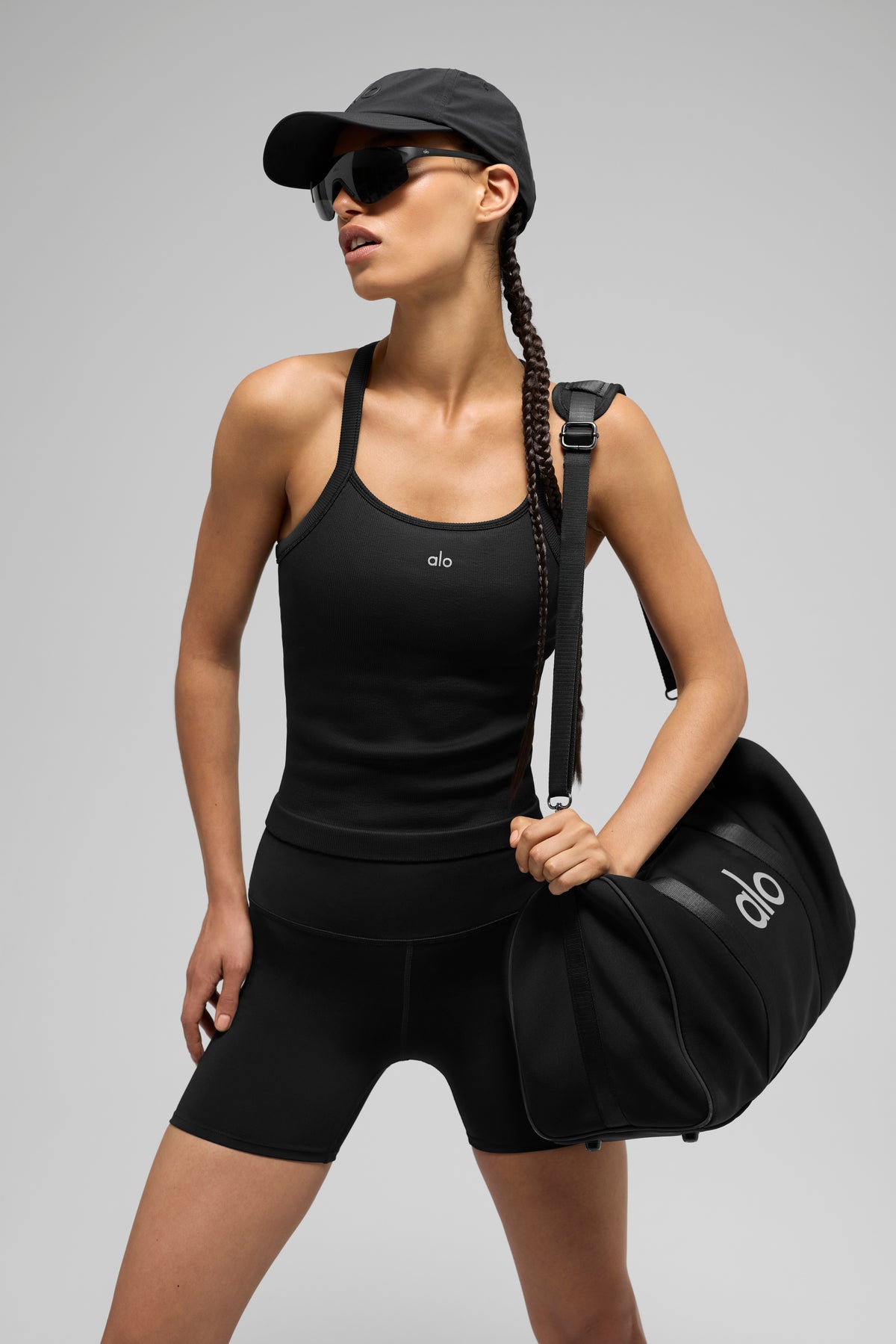 Seamless Ribbed Favorite Full Length Bra Tank - Black--4