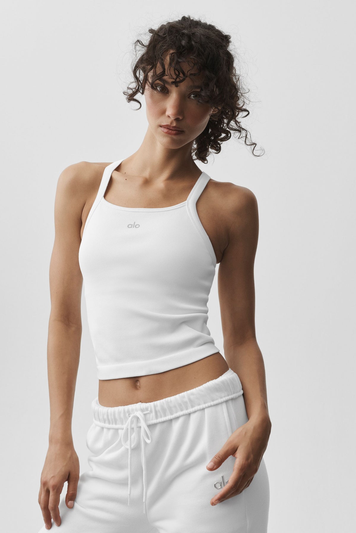 Seamless Ribbed Favorite Bra Tank - White--2
