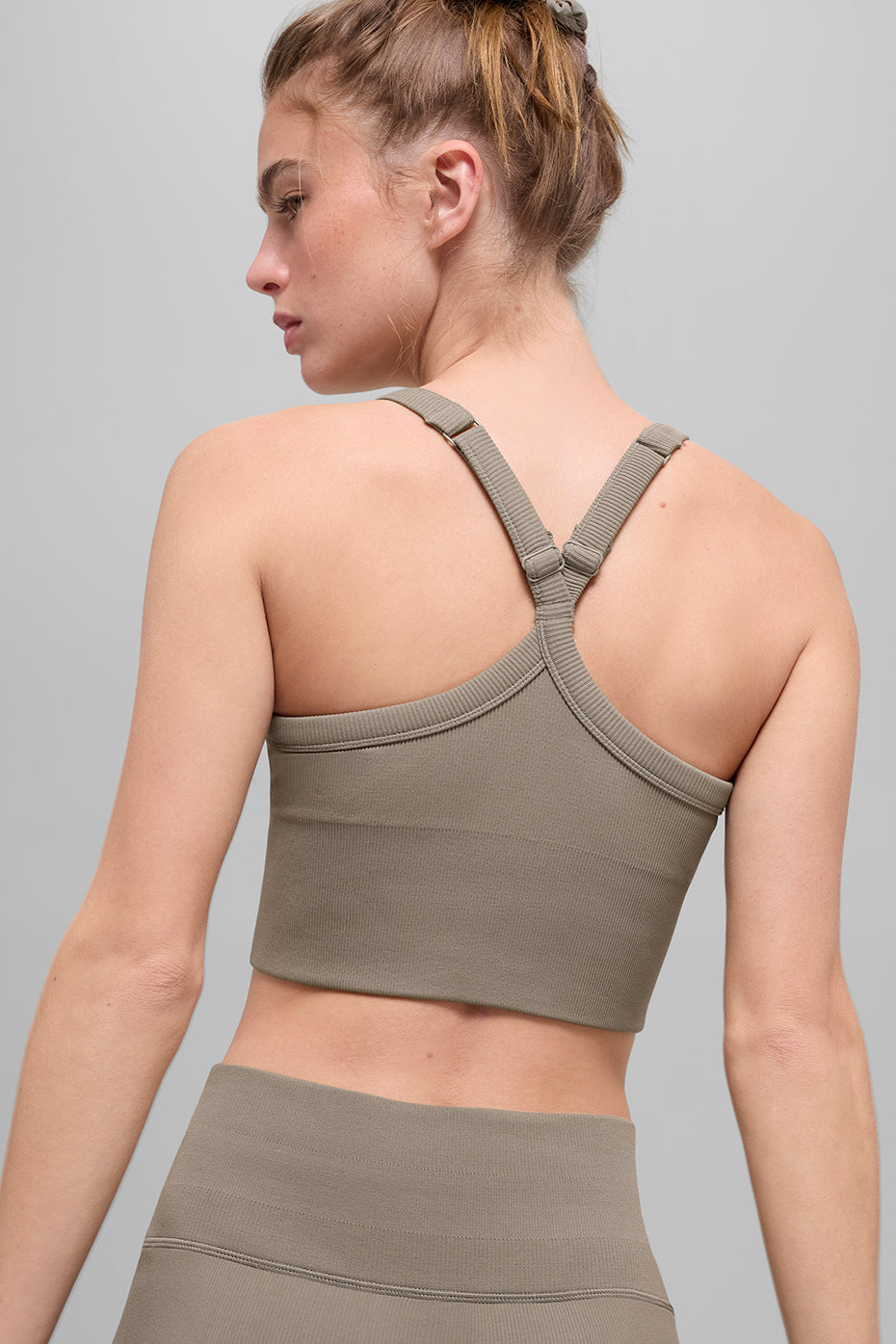 Seamless Ribbed Favorite Bra Tank - Light Cocoa--1