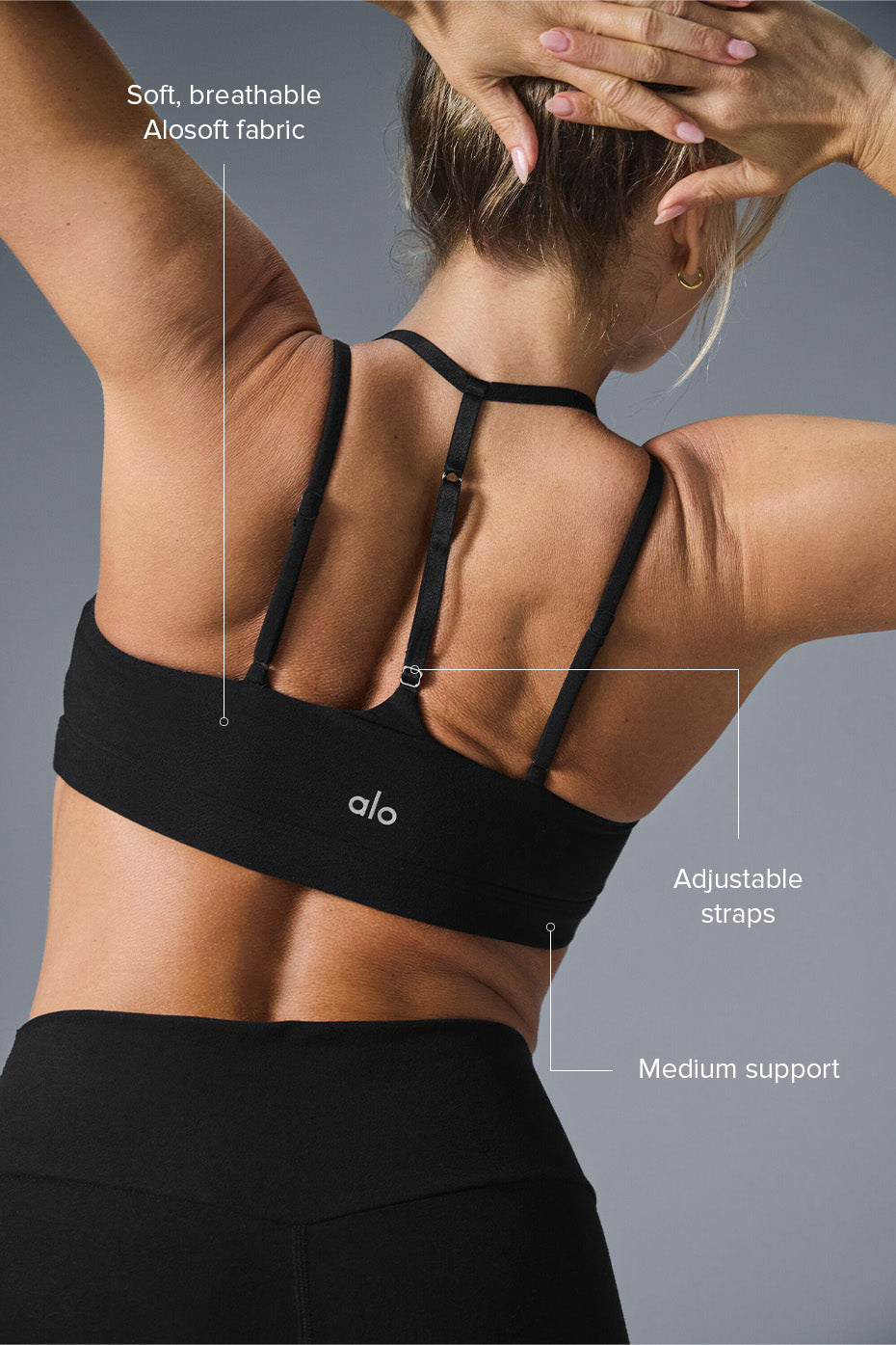 Alosoft Spotlight Bra - Black--1