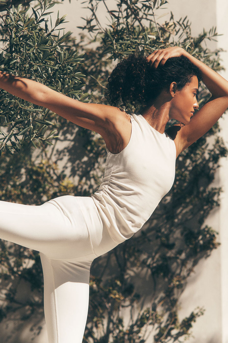 Ribbed En Pointe Tank - Ivory--0