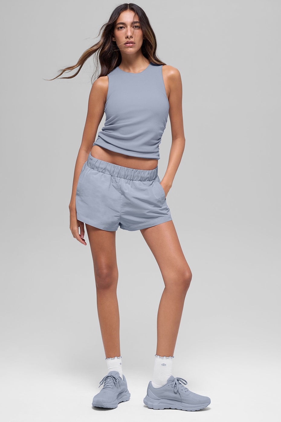 Ribbed En Pointe Tank - Winter Frost--3