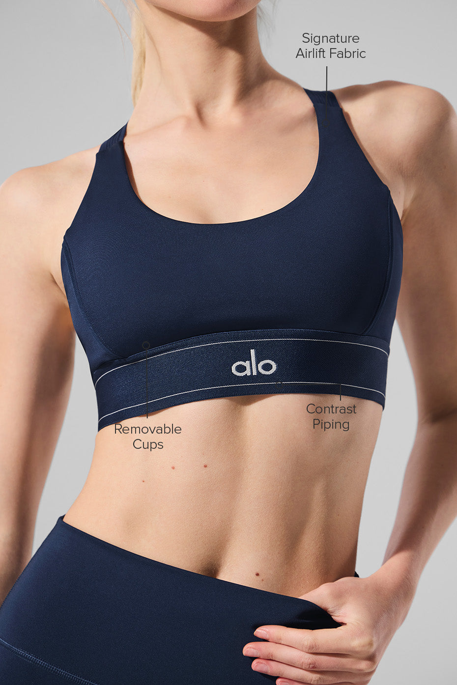 Airlift Suit Up Bra - Navy/Navy--1